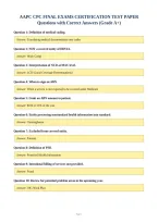 AAPC CPC FINAL EXAMS CERTIFICATION TEST PAPER&NewLine;Questions with Correct Answers &lpar;Grade A&plus;&rpar;