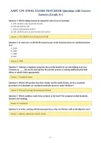 AAPC CPC FINAL EXAMS TEST BANK Questions with Correct&NewLine;Answers &lpar;Grade A&plus;&rpar;