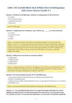 AAPC CPC EXAMS PRACTICE B PRACTICE EXAM Questions&NewLine;with Correct Answers &lpar;Grade A&plus;&rpar;