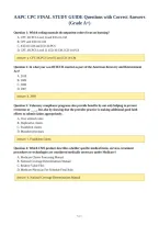 AAPC CPC FINAL STUDY GUIDE Questions with Correct Answers&NewLine;&lpar;Grade A&plus;&rpar;