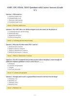 AAPC CPC FINAL TEST Questions with Correct Answers &lpar;Grade&NewLine;A&plus;&rpar;