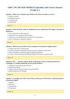 AAPC CPC REVIEW MODULE Questions with Correct Answers&NewLine;&lpar;Grade A&plus;&rpar;