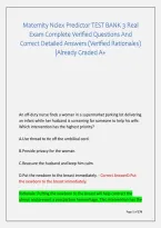 Maternity Nclex Predictor TEST BANK 3 Real &NewLine;Exam Complete Verified Questions And &NewLine;Correct Detailed Answers &lpar;Verified Rationales&rpar; &NewLine;&vert;Already Graded A&plus; 