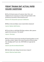 Fisdap Trauma Emt Actual Paper&NewLine;Solved Questions