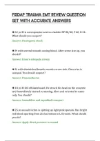 Fisdap Trauma Emt Review Question&NewLine;Set With Accurate Answers