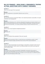 Ba 323 Finance - Sdsu Exam 1 Frequently Tested&NewLine;Actual Questions With Correct Answers