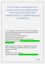 ATI RN Pediatric Proctored Exam NGN &NewLine;Questions And Correct Verified Answers &NewLine;FINAL EXAM &vert; QUESTRIONS AND &NewLine;ANSWERS RATED A&plus; &vert; UPDATED 2026&sol;2027 &NewLine;&vert; CHAMBERLAIN &NewLine;