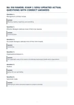 Ba 350 Randel Exam 1 Sdsu Updated Actual&NewLine;Questions With Correct Answers