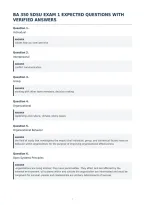 Ba 350 Sdsu Exam 1 Expected Questions With&NewLine;Verified Answers