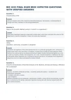 Bio 1033 Final Exam Broc Expected Questions&NewLine;With Verified Answers