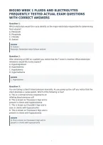 Bio280 Week 1 Fluids And Electrolytes&NewLine;Frequently Tested Actual Exam Questions&NewLine;With Correct Answers