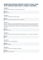 Biobeyond Making Protein Latest Actual Exam&NewLine;With Verified Questions & Correct Answers