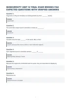 Biodiversity Unit Iv Final Exam Brooks Fau&NewLine;Expected Questions With Verified Answers