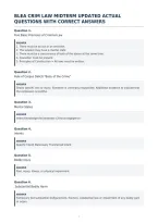 Blea Crim Law Midterm Updated Actual&NewLine;Questions With Correct Answers&NewLine;