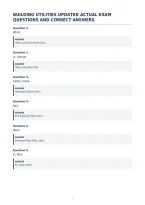 Building Utilities Updated Actual Exam&NewLine;Questions And Correct Answers
