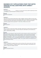 Business Of It Applications Study Test Notes&NewLine;Updated Actual Questions With Correct&NewLine;Answers