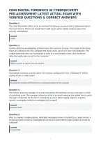 C840 Digital Forensics In Cybersecurity&NewLine;Pre-Assessment Latest Actual Exam With&NewLine;Verified Questions & Correct Answers