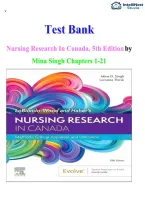 Test Bank For Nursing Research In Canada&comma; 5th Edition by Mina Singh ISBN  978-0323778992