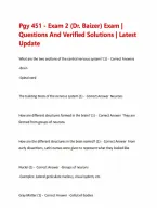 Pgy 451 - Exam 2 &lpar;Dr&period; Baizer&rpar; Exam &vert; Questions And Verified Solutions &vert; Latest Update