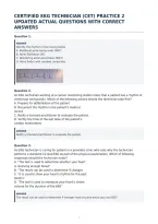 Certified Ekg Technician &lpar;Cet&rpar; Practice 2&NewLine;Updated Actual Questions With Correct&NewLine;Answers