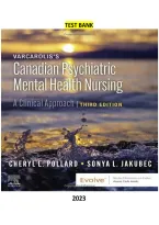 TEST BANK For Varcarolis's Canadian Psychiatric Mental Health Nursing 3rd Edition By Cheryl L&period; Pollard&comma; Sonya L&period; Jakubec&comma; Verified Chapters 1 - 35&comma; Complete Newest Version&NewLine;