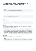 Certified Floodplain Manager Expected&NewLine;Questions With Verified Answers
