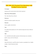 MIC 206 ASU Practical Test Questions with&NewLine;Verified Correct Answers