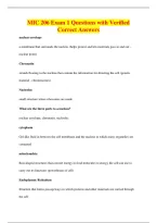 MIC 206 Exam 1 Questions with Verified&NewLine;Correct Answers