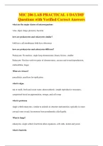 MIC 206 LAB PRACTICAL 1 DAYDIF&NewLine;Questions with Verified Correct Answers