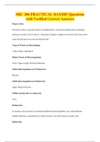 MIC 206 PRACTICAL DAYDIF Questions&NewLine;with Verified Correct Answers