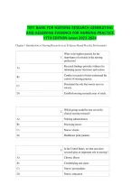 Test Bank For Nursing Research&colon; Generating And Assessing Evidence For Nursing Practice&comma; 11th Edition &vert; All Chapters &vert; Questions & 100&percnt; Verified Answers