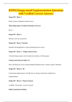 RTPM Design install Implementation Questions&NewLine;with Verified Correct Answers
