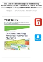 Understanding Medical Surgical Nursing &ndash; Davis Advantage &lpar;7th Edition&rpar; by Williams and Hopper &ndash; Test Bank with Correct Answers&NewLine;