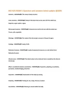 BIO 425 EXAM 1 Question and answers latest update &commat;2026&NewLine;