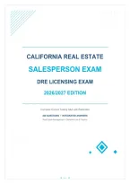 California Real Estate Salesperson Exam DRE Licensing Exam 2026&sol;2027 Edition &ndash; licensing exam material