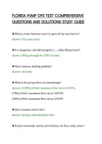 Florida Pump Ops Test Comprehensive&NewLine;Questions And Solutions Study Guide