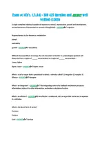 Exam &num;1 &lpar;Ch's&period; 1&comma;3&comma;&4&rpar; - BIO 425 Question and answer well&NewLine;verified &commat;2026 