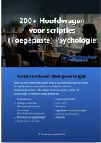 200&plus; Hoofdvragen voor hbo scripties Toegepaste Psychologie &vert; Editie 2026