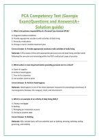PCA Competency Test &lpar;Georgia Exam&rpar;Questions and Answers&lpar;A&plus; Solution guide&rpar;