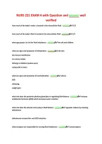 NURS 221 EXAM 4 with Question and answer well&NewLine;verified