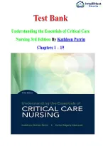 Test Bank For Understanding the Essentials of Critical Care Nursing 3rd Edition by Kathleen Perrin&comma; Carrie MacLeod ISBN 978-0134146348