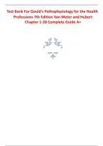 Test Bank For Gould&rsquo;s Pathophysiology For The Health Professions&comma; 7th Edition By Kevin Vanmeter And Robert Hubert&vert; All Chapters 1-28 &vert; Questions & 100&percnt; Verified Answers And Rationales &vert; Latest