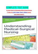       COMPLETE TEST BANK&NewLine;For Study Guide For Understanding Medical-Surgical Nursing&NewLine;7th Edition By Linda S&period; Hopper&comma; Paula D&period;&semi; Williams &lpar;Author&rpar; &NewLine;Latest Update Graded A&plus;&NewLine;