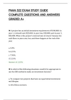 Fnan 522 Exam Study Guide&NewLine;Complete Questions And Answers&NewLine;Graded A&plus;