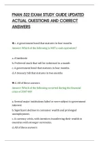 Fnan 522 Exam Study Guide Updated&NewLine;Actual Questions And Correct&NewLine;Answers