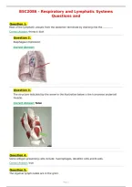 BSC2086 - Respiratory and Lymphatic Systems&NewLine;Questions and