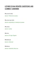 Lcp4801 Exam Updated Questions And&NewLine;Correct Answers&NewLine;