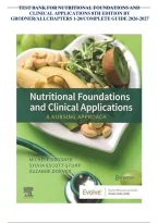 FULL TEST BANK For Nutritional Foundations and Clinical Applications&colon; A Nursing Approach 8th Edition by Michele Grodner EdD CHES &lpar;Author&rpar; Latest Update Graded A&plus;&period;&NewLine;