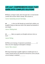 Ldr 300T Comprehensive Exam Study&NewLine;Guide With Complete Solutions&NewLine;