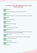 ANATOMY MCGRAW HILL Questions and Answers Verified&NewLine;Solutions Latest Update